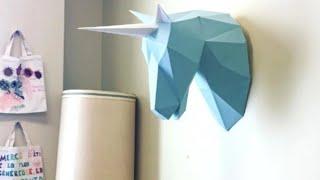 Unicorn Head Paper Sculpture | 3D SVG | SVG FILES | Free SVG Files