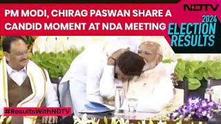 PM Modi News | PM Modi, Chirag Paswan Share A Candid Moment At NDA Meeting