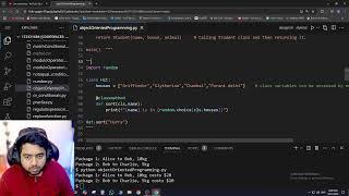 Live Study. Solving Python's Object oriented coding problems. Hindi.