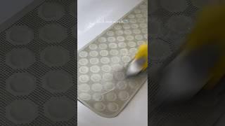 Bath mat scrub  #cleantok #cleaning #bathmat #shower #showerroutine #bathroom #scrubbing #scrub