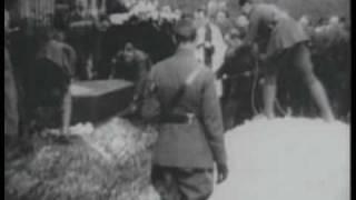 video original del funeral del baron rojo, Manfred von Richthofen