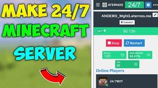 Make 24/7 Minecraft Server In Aternos || How To Make Always Online Java+Pe Server || No Clickbait