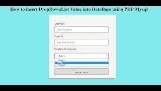 how to insert a dropdownlist value into database using PHP Mysql