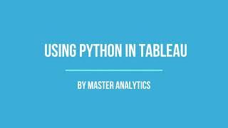 Using Python in Tableau