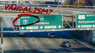 He secretly changed this freeway sign, helped millions of drivers