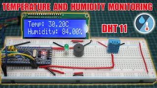 DHT11 Interfacing with STM32 | In Hindi| Temperature and Humidity Monitoring using I2C LCD and STM32