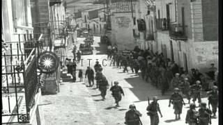 US soldiers receive a warm welcome from Italian civilians in a town in Sicily, It...HD Stock Footage