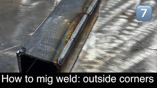 Dialing in outside corner weld joints