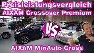 Der AIXAM Crossover Premium und das MinAuto Cross im Preisleistungsvergleich - GAMMA Fahrzeuge