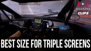What's the ideal screen size for a Triple Screen Sim Racing Rig