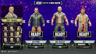 AEW Fight Forever My First Ever Gameplay - AEW Fight Forever CM Punk Jon Moxley Cody Rhodes Gameplay