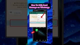 How to edit whatsapp messages after sending