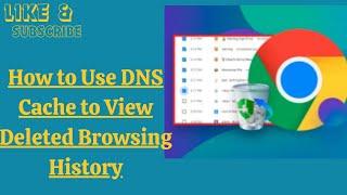 How to Use DNS Cache to View Deleted Browsing History