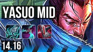 YASUO vs SYNDRA (MID) | 700+ games, 7/4/16 | EUW Challenger | 14.16