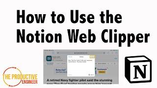 How to Use the Notion Web Clipper