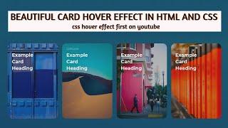 Card Hover beautiful effect | Awesome CSS Card Hover Effects | Html & CSS