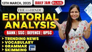 Editorial Analysis | 13th March, 2025 | Vocab, Grammar, Reading, Skimming | Nimisha Bansal