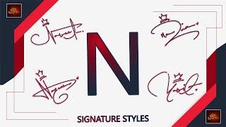 N Signature Style - Signature style of my Name - Sign of King