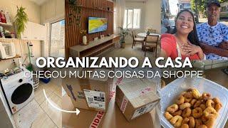 LIMPEZA NA CASA NOVA/COMPRINHAS NA SHOPPE PARA CASA/ LIMPEZA NO SOFÁ FÁCIL E RÁPIDO