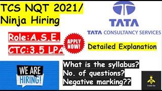 TCS NQT 2021| How to Prepare?| Exam Pattern, Syllabus? | Cut OFF Score | Important Topics everything