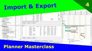 Planner Masterclass - 4 Import and Export