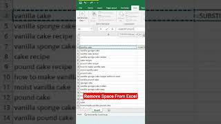 how to remove space from excel column text