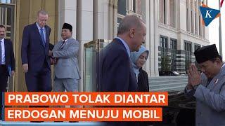 Momen Prabowo Tolak Erdogan Ketika Mau Diantar ke Mobil