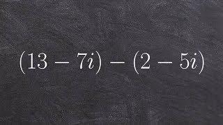 Pre-Calculus - How to Math - Subtracting complex numbers (13 - 7i) - (2 - 5i)