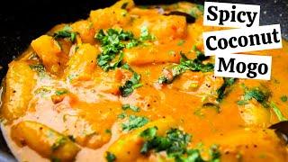 SPICY COCONUT MOGO || East African Style Coconut Cassava Recipe || Mums Tanzanian Mogo Recipe DIFK