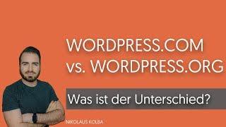 Unterschied WordPress.com vs. WordPress .org? - Erklärung