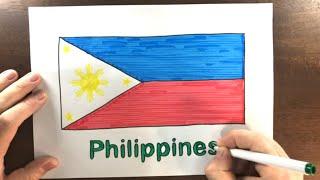 Coloring The Philippines Flag | Coloring Flags Of The World