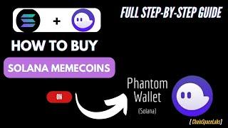 How To Buy Solana Meme coins on Phantom Wallet | Use Phantom Wallet To Buy Memecoins 2024