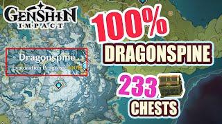 How to: Dragonspine 100% Exploration ⭐  ALL CHESTS GUIDE 【 Genshin Impact 】