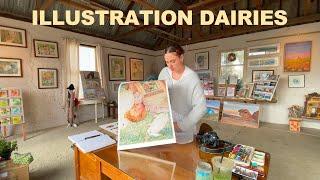 Day in my life as an ILLUSTRATOR: art prints, commissions, book illustrating.