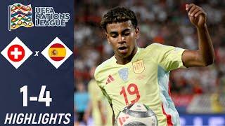 Switzerland vs Spain 1-4 Highlights UEFA Nations League 2024-25