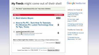 How to Delete Feedburner RSS feed