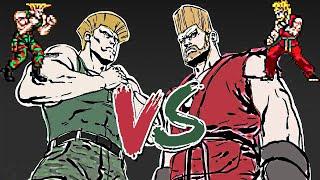 Guile VS. Paul Phoenix (Street Fighter vs Tekken) - Mugen