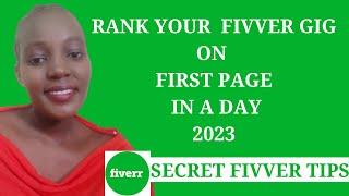 HOW TO RANK FIVERR GIG ON FIRST PAGE 2022|HOW TO GET FIRST ORDER ON FIVERR 2022