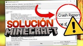 HOW TO FIX CRASH REPORT IN MINECRAFT WINDOWS 2017