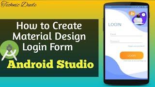 How to Create Login form in Android Studio