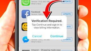 How to Fix Verification Required on App Store iOS 15 | Verification Required App Store iOS 15 | 15