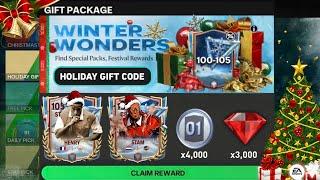 FREE 105 OVR REWARD HOLIDAY GIFT PACKAGE!! WINTER WONDER REDEEM CODE & EXTRA TIME FC MOBILE 25!