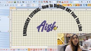 Digitize ANY FONT very Easily on Embroidery Software / BERNINA Version 8