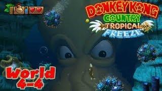 Donkey Kong Country: Tropical Freeze - World 4-4 Irate Eight Gameplay Wii U [ HD ]