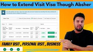 How to extend family visit visa in Saudi arabia | How to extend visit visa in absher | SABIR TYAGI