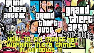 How to fix Mouse not working in GTA GAMES in windows 11