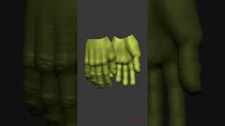 Goblin Thief hands sculpting process. #3d #characterdesign #3dmodeling