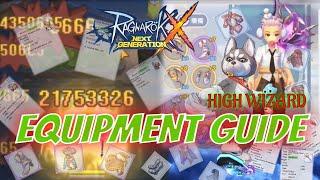 Ragnarok X: Next Generation - High Wizard Equipment Guide