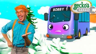 Blippi And Gecko HELPING SONG | Gecko's Garage Songs｜Kids Songs｜Trucks for Kids