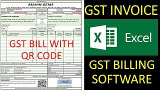 GST Invoice in Excel || Free Billing Software in Excel || GST Bill in Excel || Invoice with QR Code